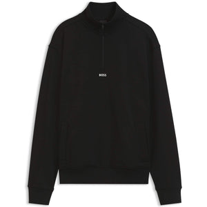 BOSS ZE_SMALLZIP QUARTER ZIP COTTON-TERRY SWEATSHIRT