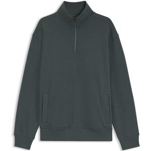 BOSS ZE_SMALLZIP QUARTER ZIP COTTON-TERRY SWEATSHIRT