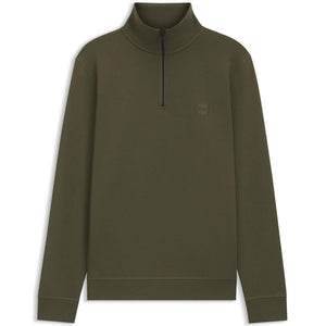 BOSS ZETRUST QUARTER-ZIP COTTON-TERRY TRACK TOP