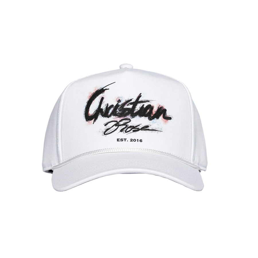 CHRISTIAN ROSE CR SIGNATURE SCRIPT TRUCKER CAP