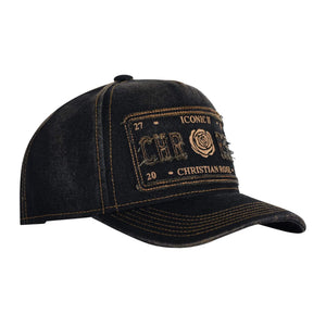 CHRISTIAN ROSE DENIM ICONIC II BASEBALL CAP