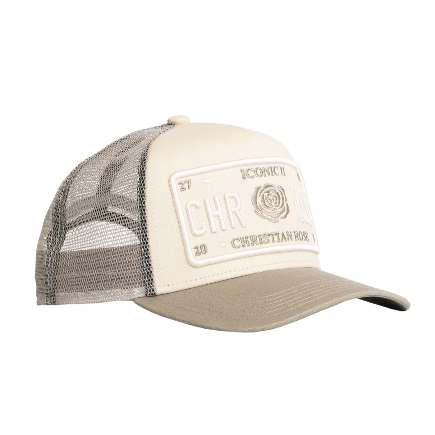 CHRISTIAN ROSE ICONIC PLATE II TRUCKER CAP
