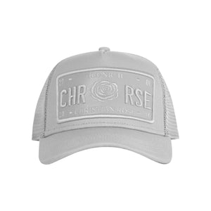 CHRISTIAN ROSE ICONIC VINYL PATCH TRUCKER CAP