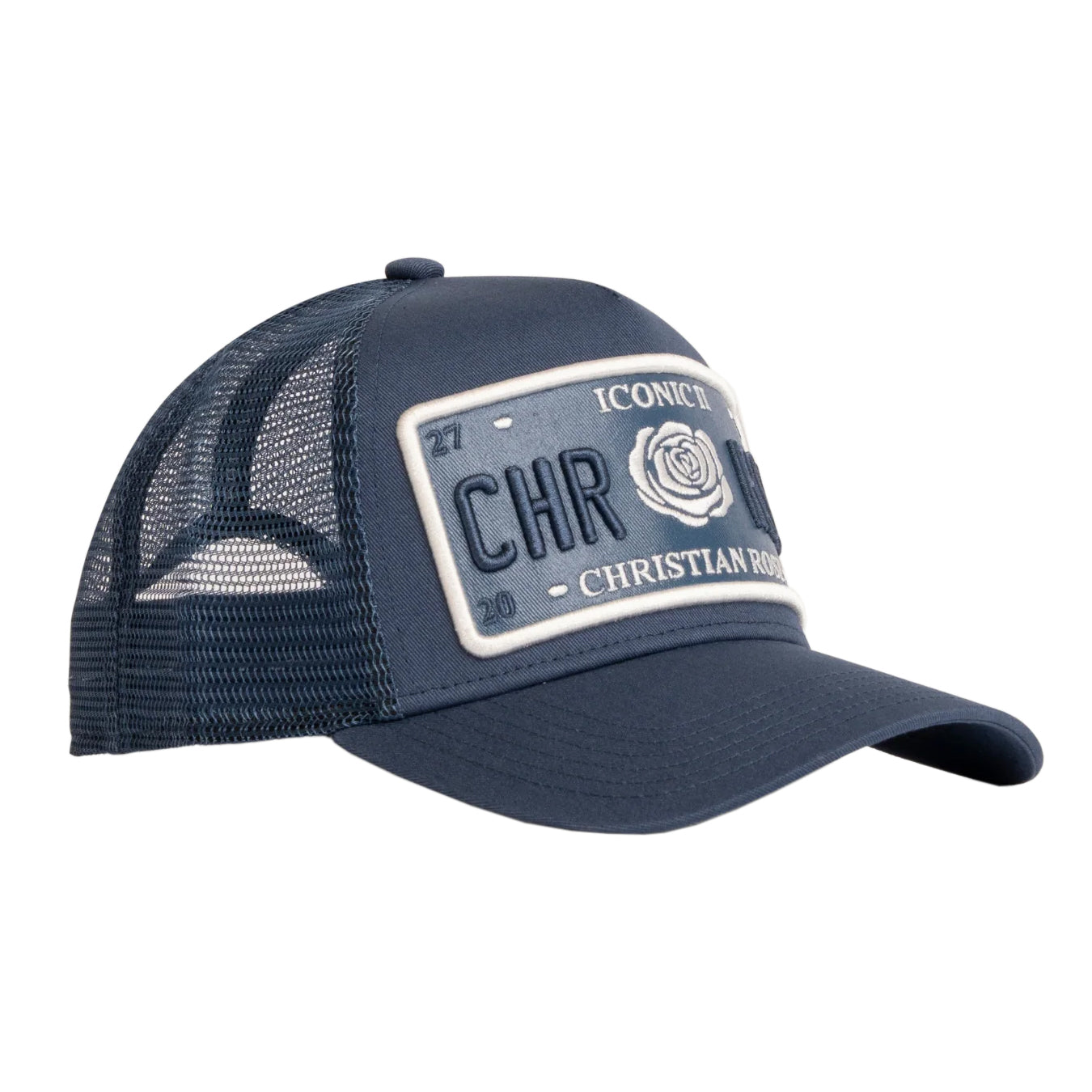 CHRISTIAN ROSE ICONIC VINYL PATCH TRUCKER CAP