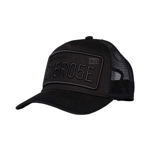 CHRISTIAN ROSE PRIVATE PLATE TRUCKER CAP