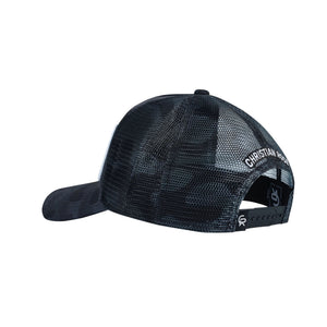 CHRISTIAN ROSE PRIVATE PLATE TRUCKER CAP