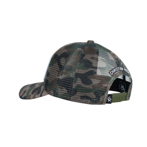 CHRISTIAN ROSE PRIVATE PLATE TRUCKER CAP