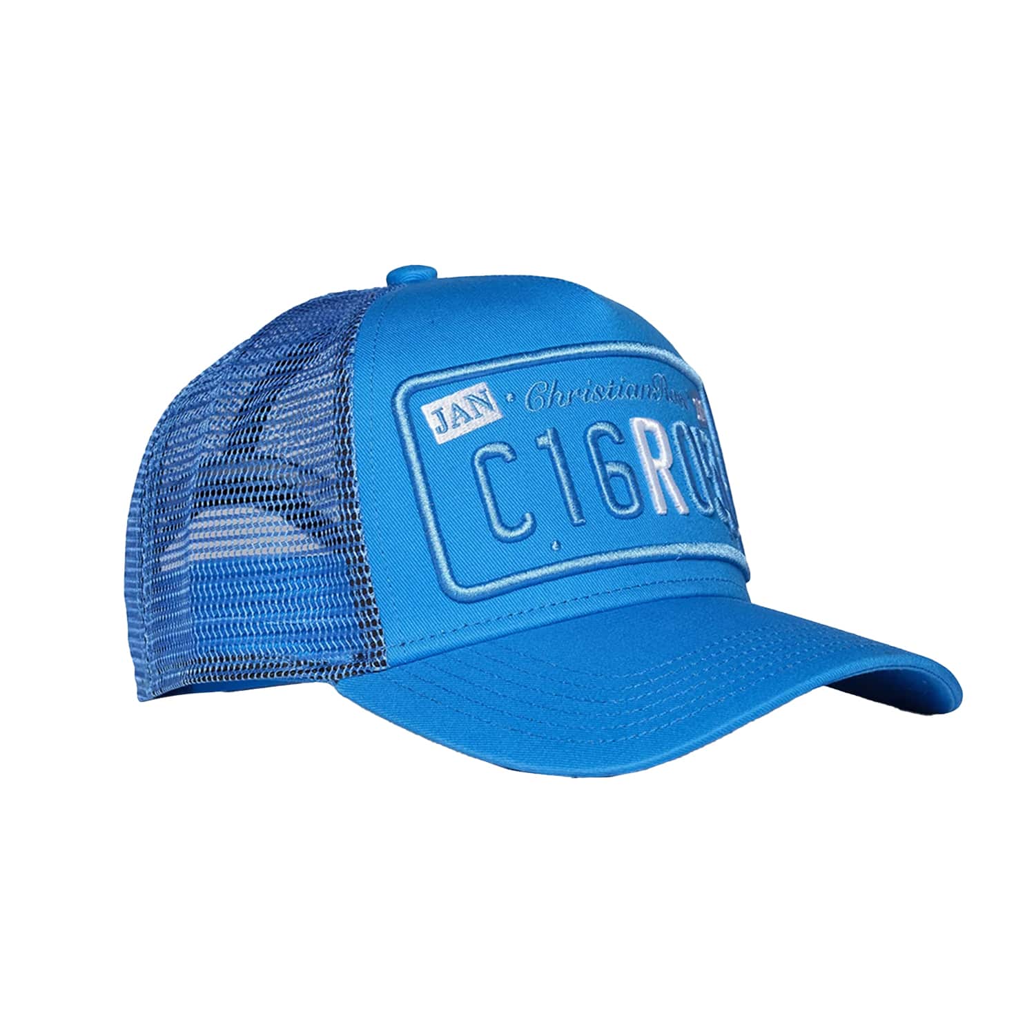 CHRISTIAN ROSE R TWO TONE TRUCKER CAP