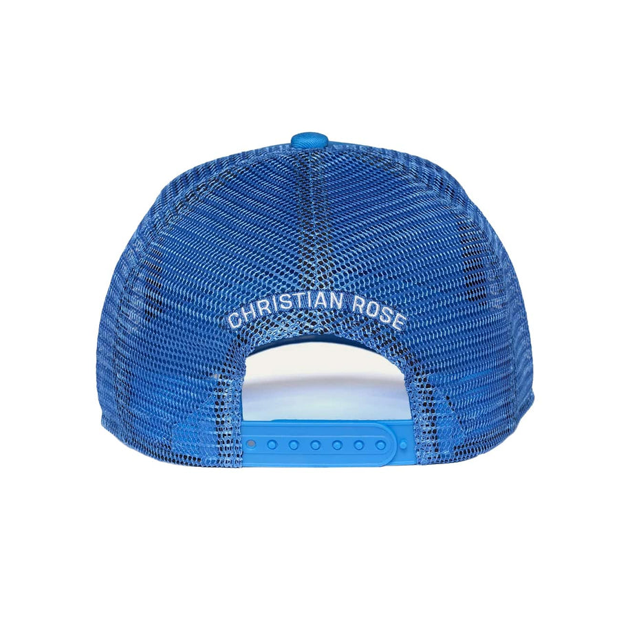 CHRISTIAN ROSE R TWO TONE TRUCKER CAP