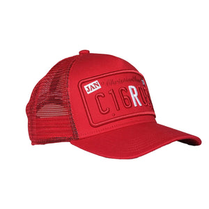 CHRISTIAN ROSE R TWO TONE TRUCKER CAP