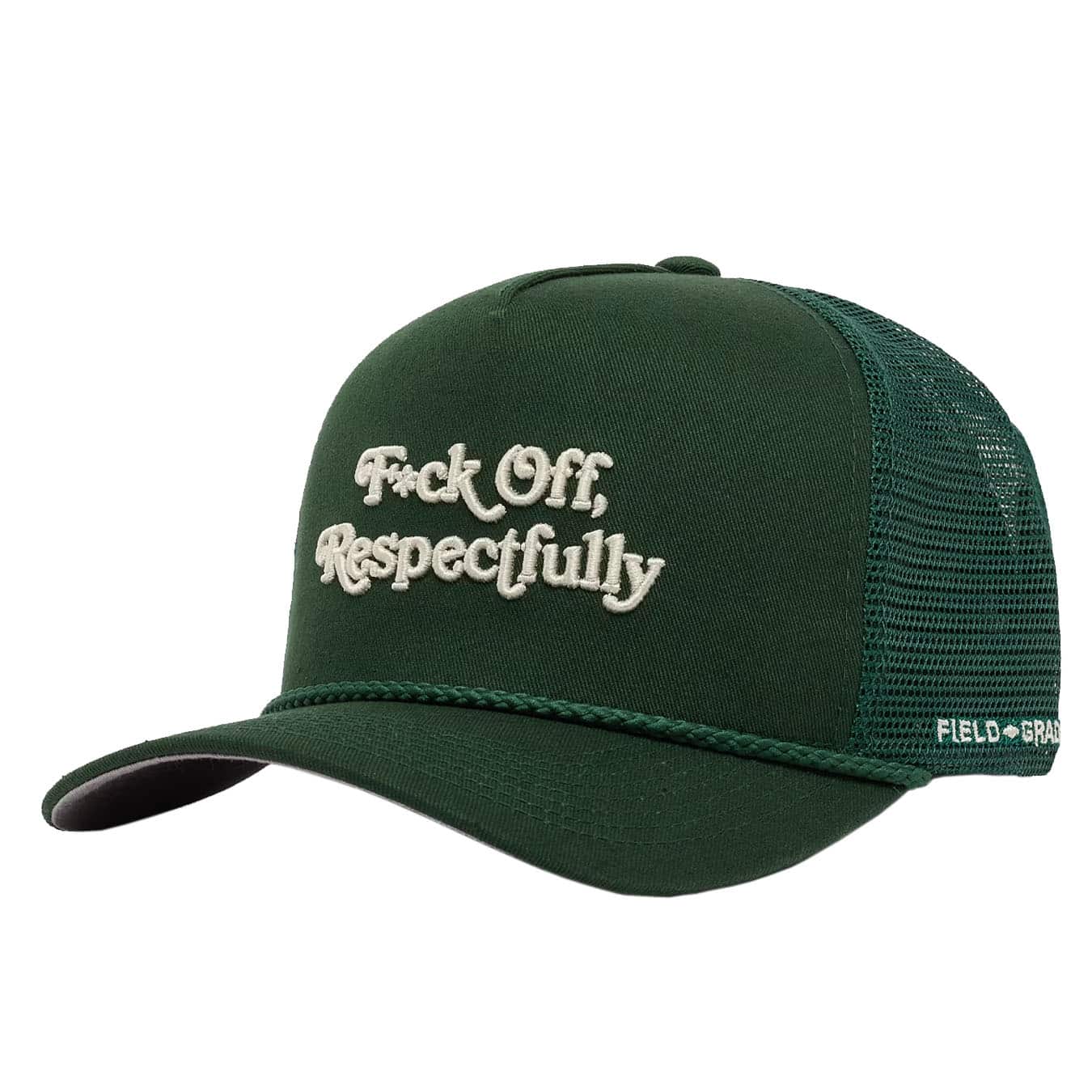 FIELD GRADE RESPECTFULLY TWILL MESH TRUCKER CAP