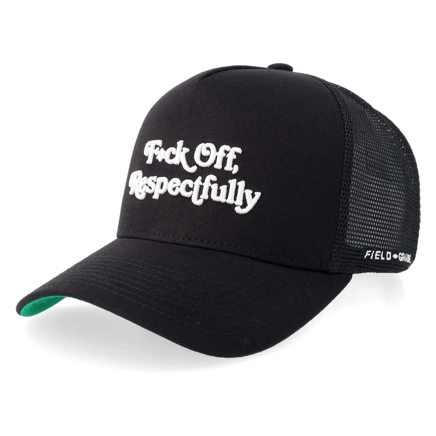 FIELD GRADE RESPECTFULLY TWILL MESH TRUCKER CAP