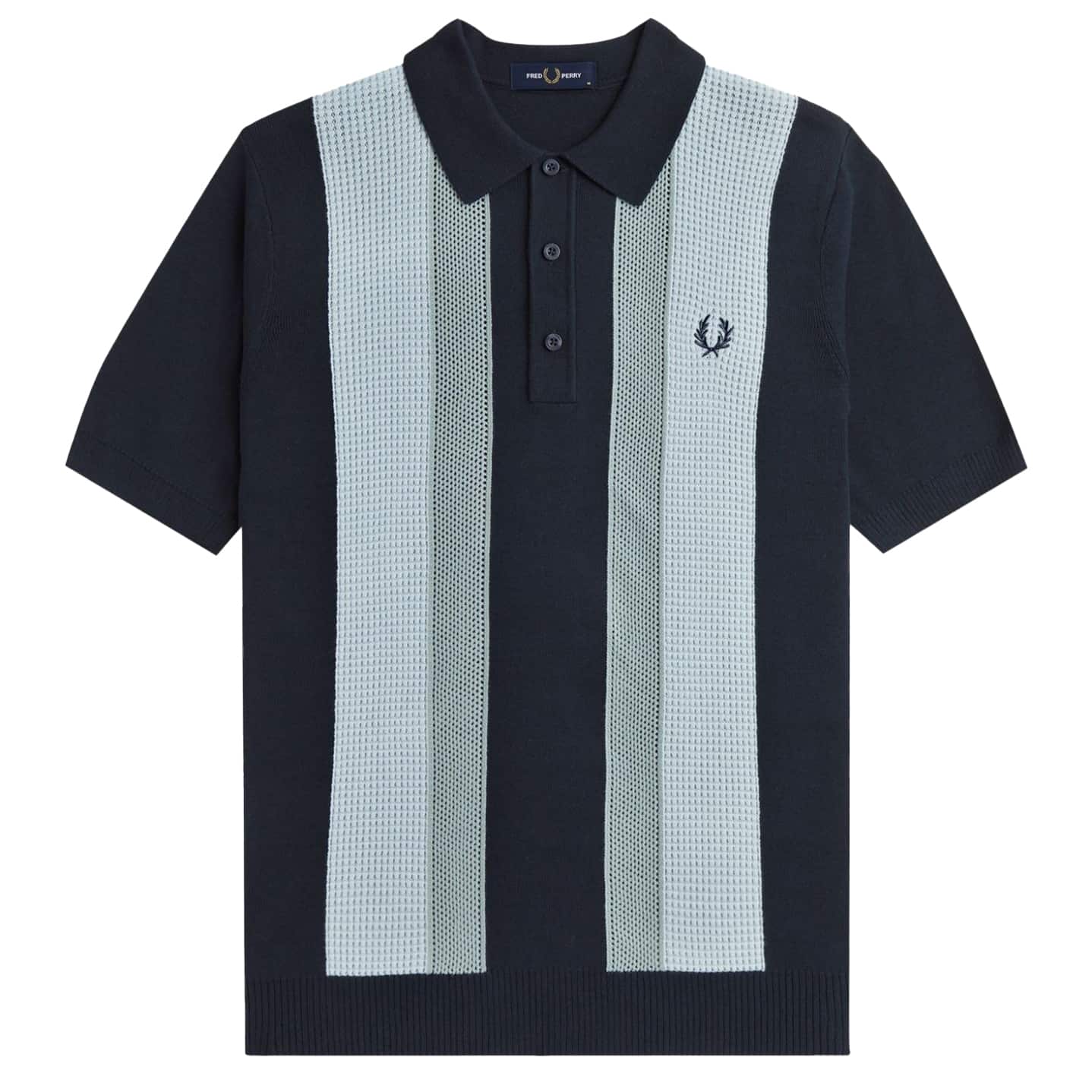 FRED PERRY TEXTURED STRIPE KNIT POLO