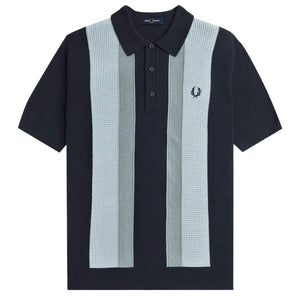 FRED PERRY TEXTURED STRIPE KNIT POLO