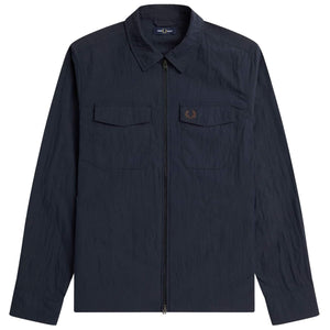 FRED PERRY TEXTURED ZIP THROUGH OVERSHIRT