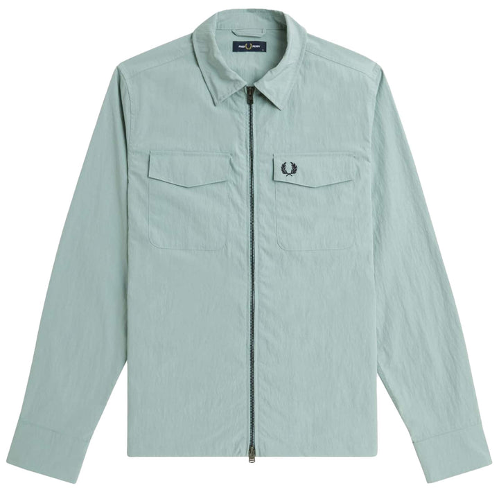 FRED PERRY TEXTURED ZIP THROUGH OVERSHIRT