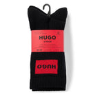 HUGO 3 PACK RED LOGO LABEL SOCKS