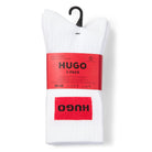 HUGO 3 PACK RED LOGO LABEL SOCKS