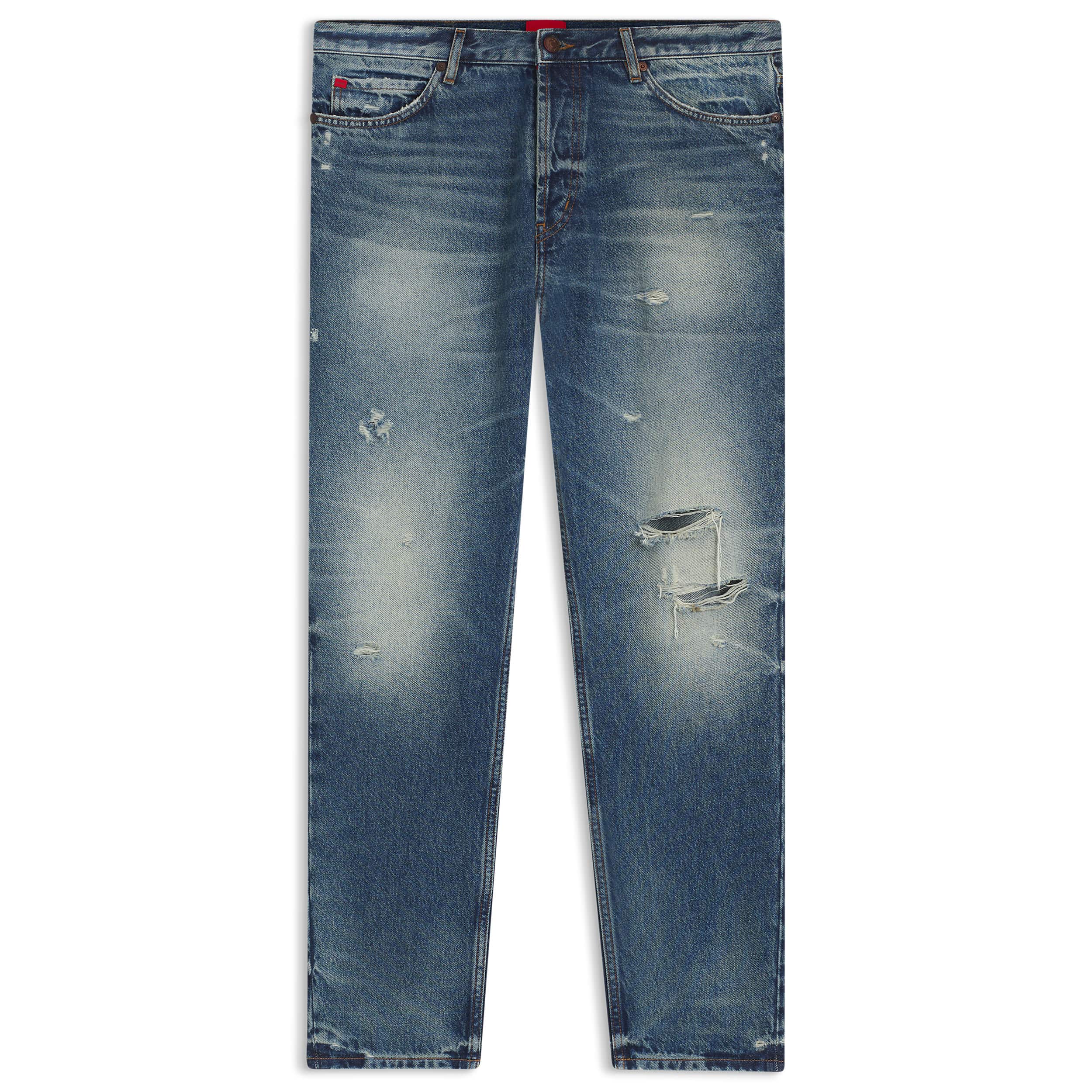 HUGO 634 RIP & REPAIR TAPERED JEANS