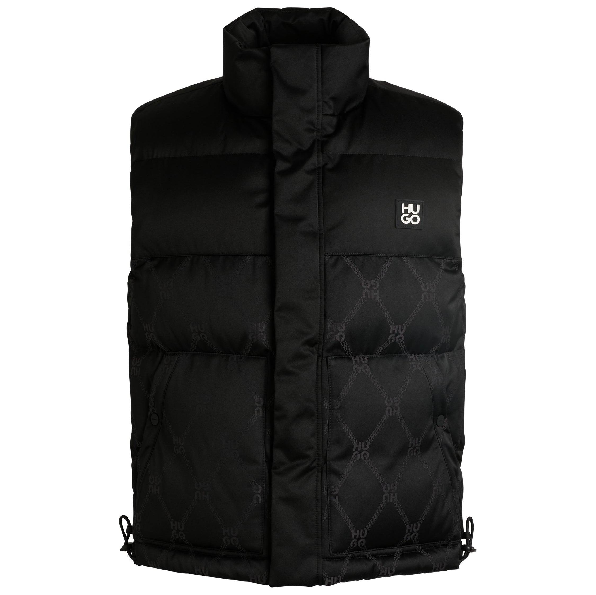 HUGO BALTINO2411 SIGNATURE JACQUARD WATER-REPELLENT GILET