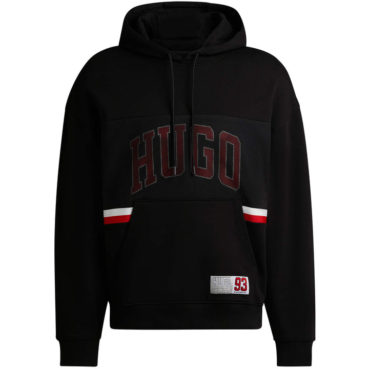 HUGO DANODY SPORTY LOGO COTTON-TERRY RELAXED-FIT HOODIE