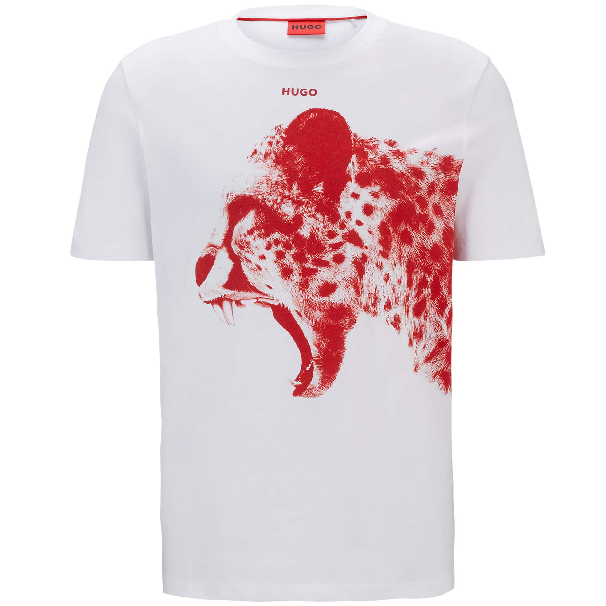 HUGO DIKOBRA ANIMAL GRAPHIC COTTON-JERSEY T-SHIRT