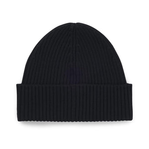 HUGO XOLA VIRGIN WOOL RIBBED BEANIE HAT