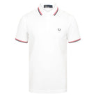 FRED PERRY S/S TWIN TIPPED LOGO BRANDED POLO