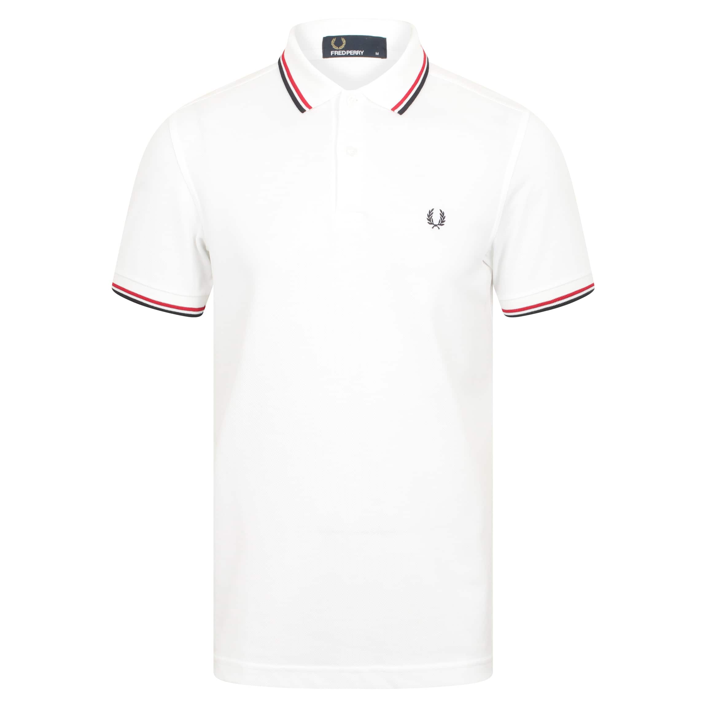 FRED PERRY S/S TWIN TIPPED LOGO BRANDED POLO