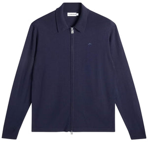 J. LINDEBERG KALEB MERINO ZIP CARDIGAN