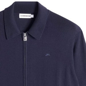 J. LINDEBERG KALEB MERINO ZIP CARDIGAN