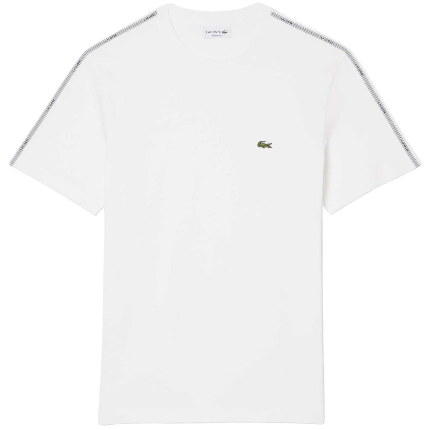LACOSTE BRANDED STRIPE BAND T-SHIRT