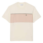 LACOSTE COLOUR-BLOCK COTTON T-SHIRT