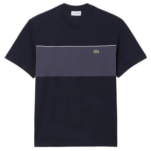 LACOSTE COLOUR-BLOCK COTTON T-SHIRT