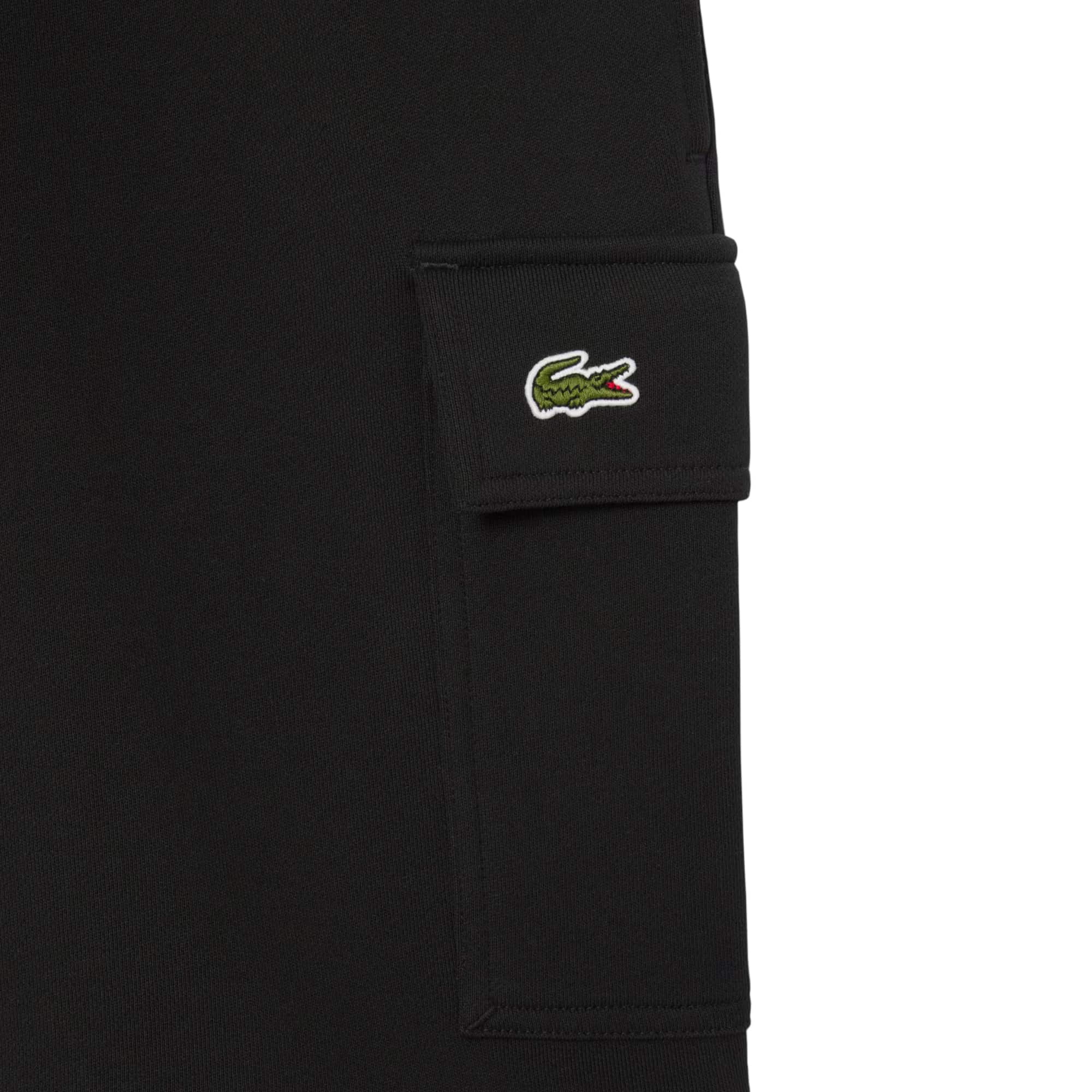 LACOSTE COTTON FLEECE CARGO SHORTS