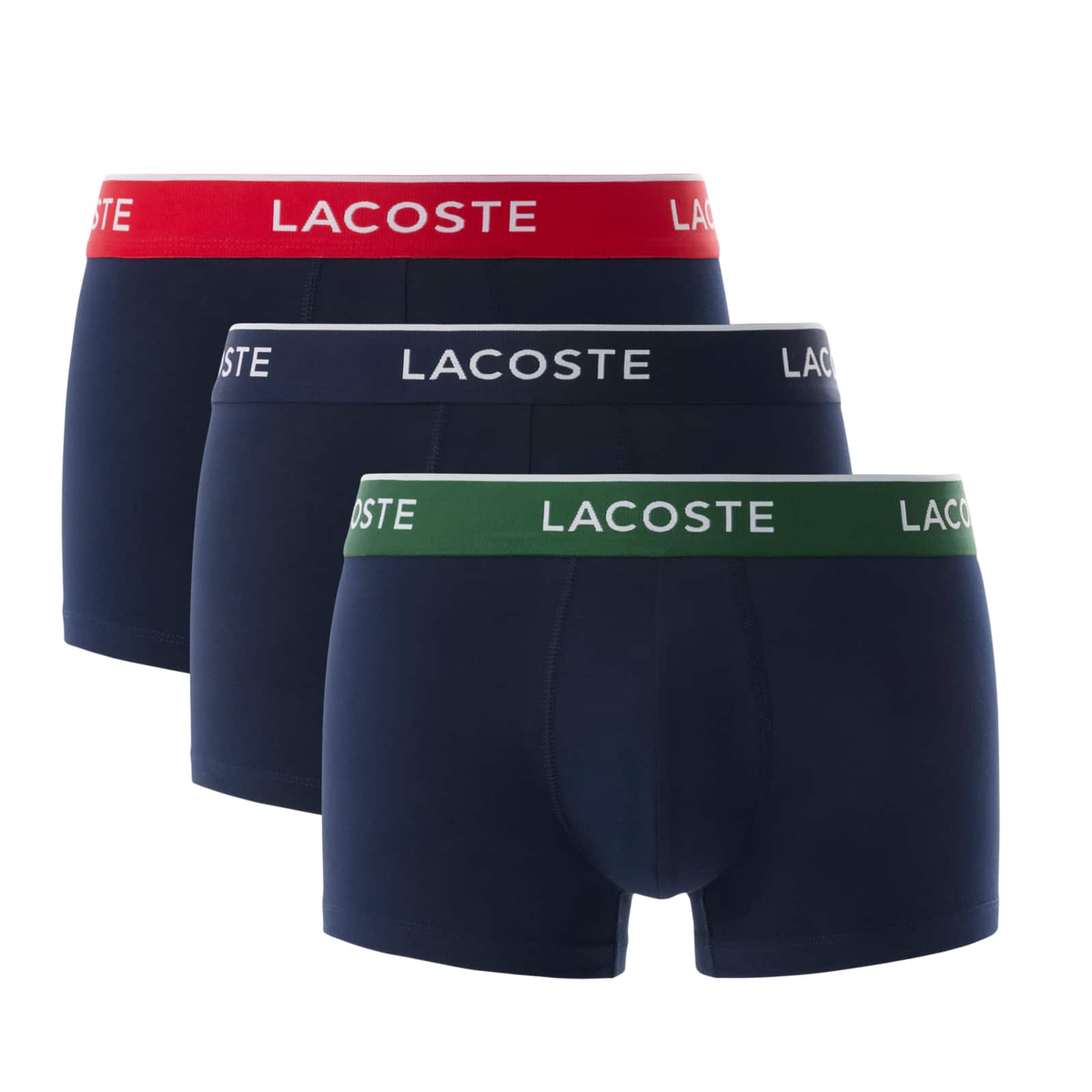 LACOSTE COTTON STRETCH 3 PACK TRUNKS