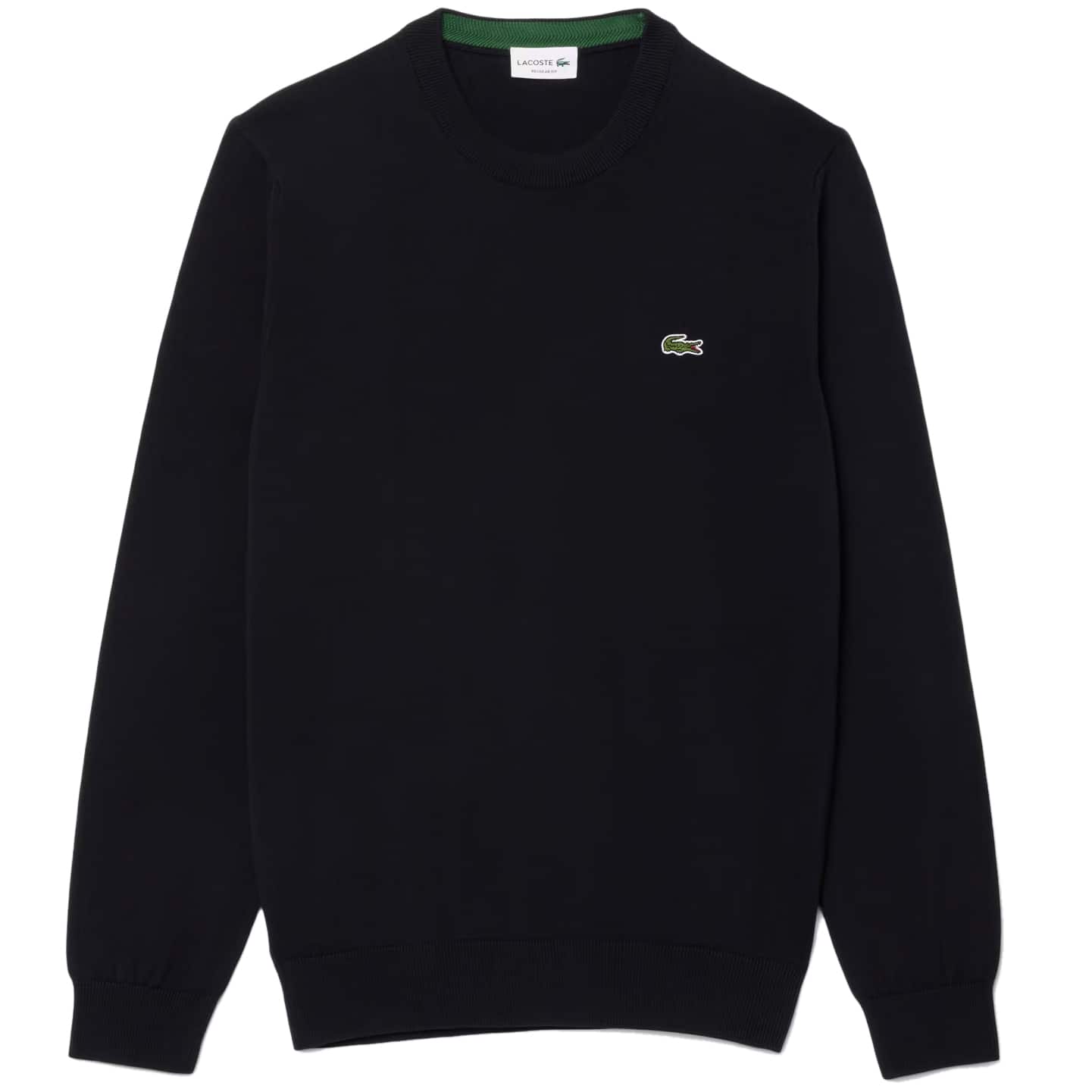 LACOSTE MONOCHROME COTTON KNIT JUMPER