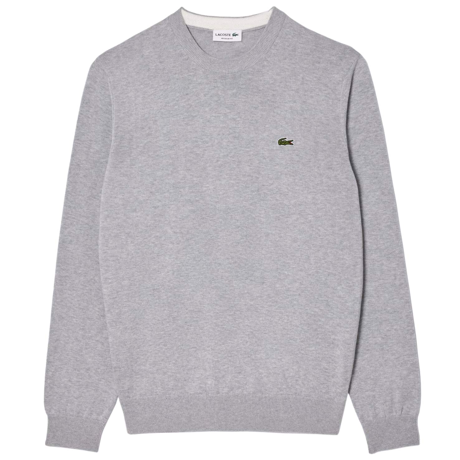 LACOSTE MONOCHROME COTTON KNIT JUMPER