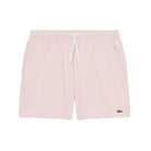 LACOSTE STRIPED TEXTURED MID LENGTH SWIM TRUNKS