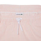 LACOSTE STRIPED TEXTURED MID LENGTH SWIM TRUNKS