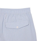 LACOSTE STRIPED TEXTURED MID LENGTH SWIM TRUNKS
