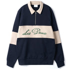 LES DEUX CORY ZIPPER RUGBY SWEATSHIRT