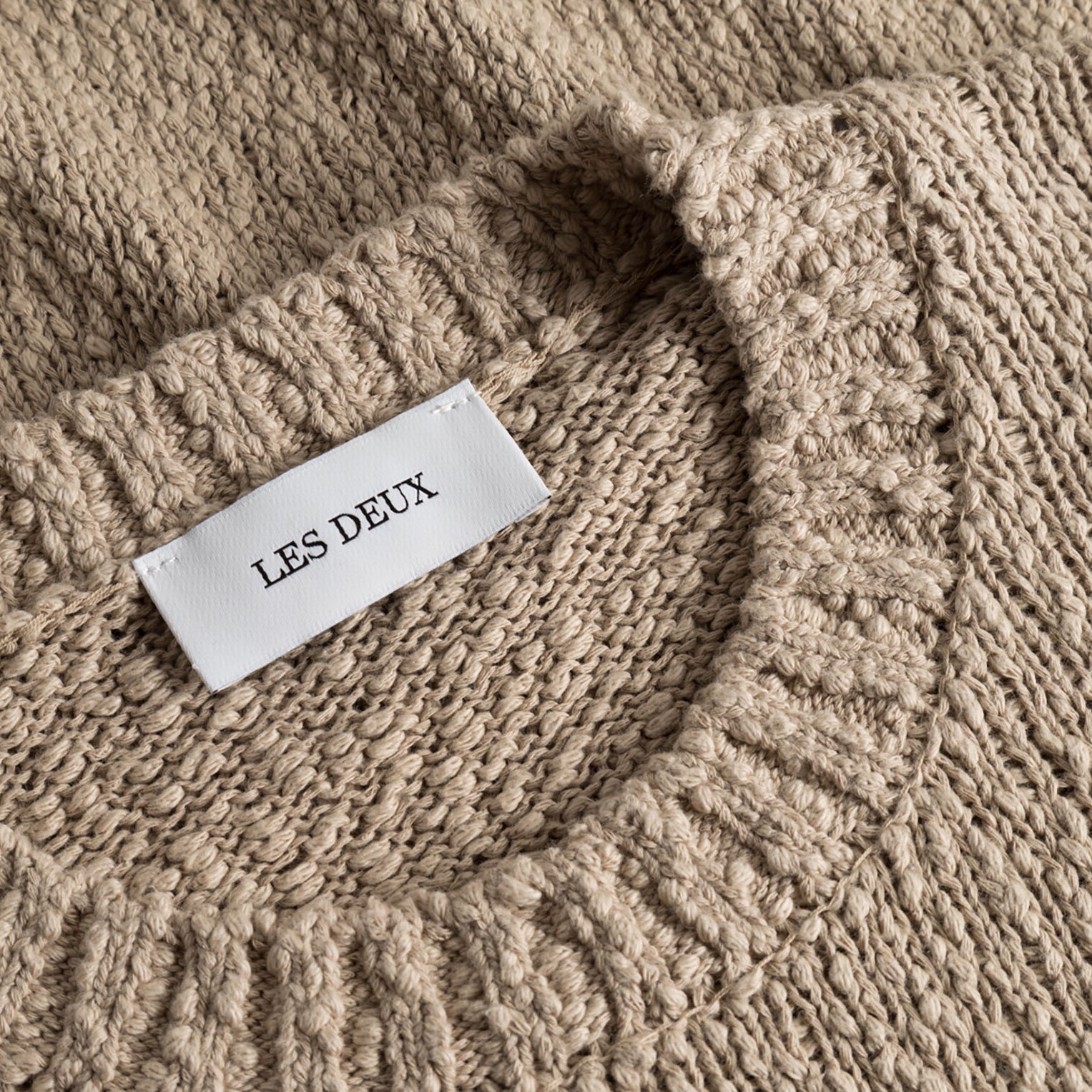 LES DEUX ERROL COTTON ROUNDNECK KNIT JUMPER