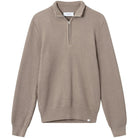 LES DEUX FLETCHER RIB HALF ZIP KNIT JUMPER