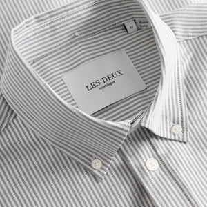 LES DEUX KONRAD STRIPE OXFORD SHIRT