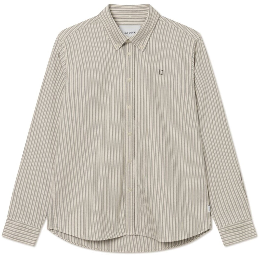 LES DEUX KONRAD STRIPE OXFORD SHIRT