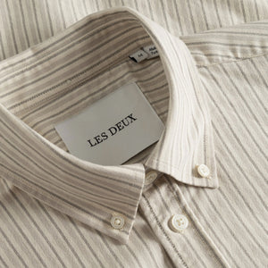 LES DEUX KONRAD STRIPE OXFORD SHIRT