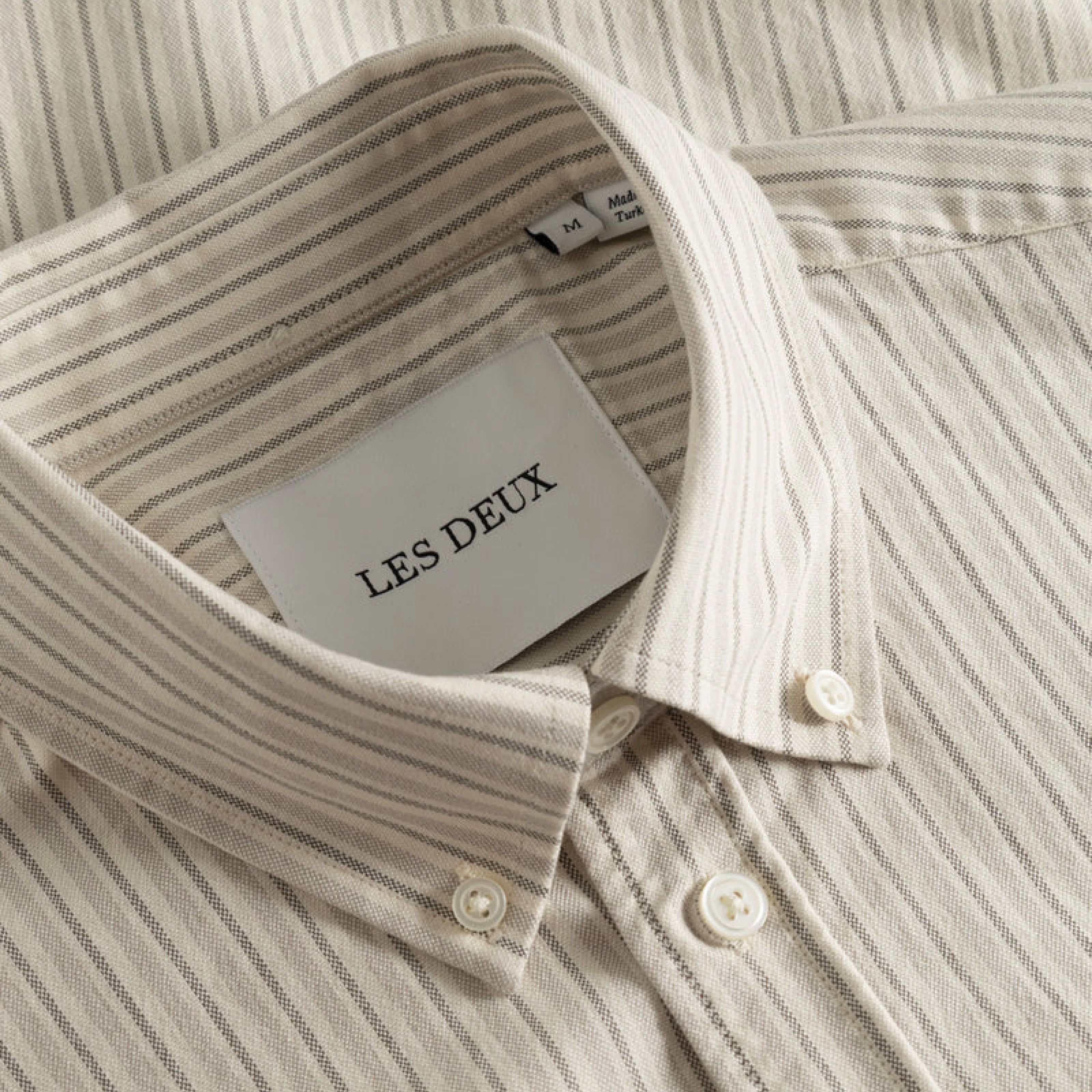 LES DEUX KONRAD STRIPE OXFORD SHIRT