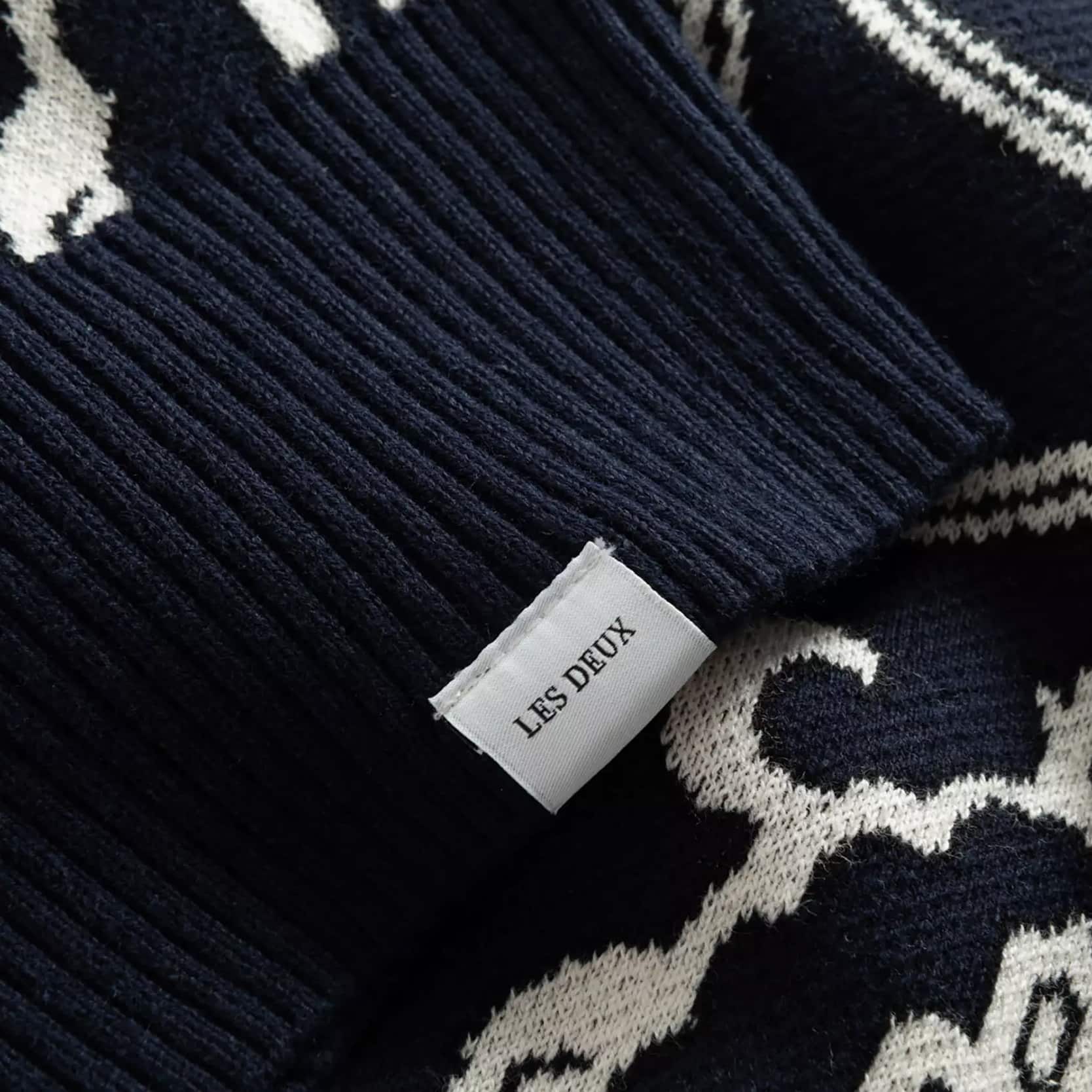 LES DEUX ORANAMENT INTARSIA SLIPOVER