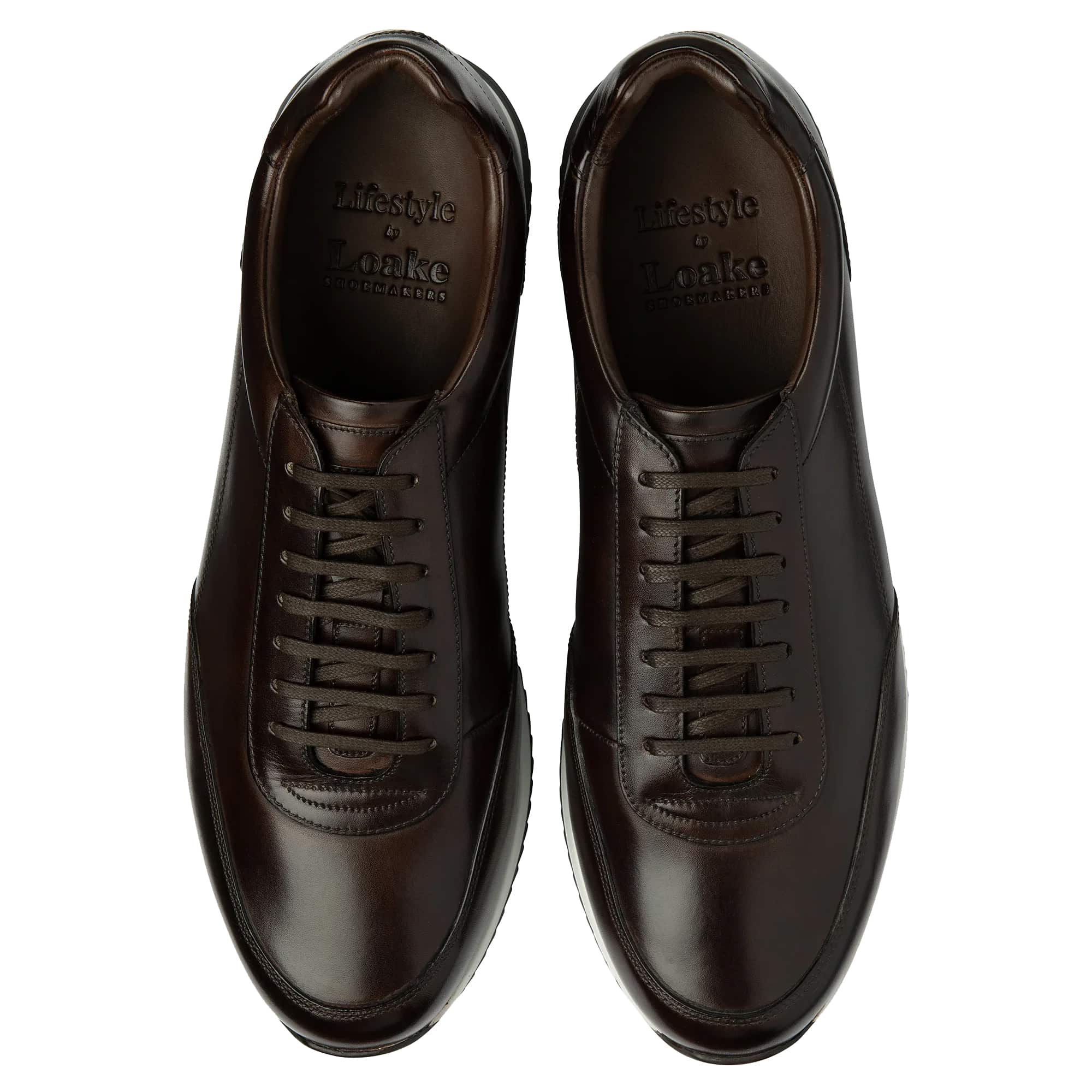 LOAKE BANNISTER LEATHER TRAINERS